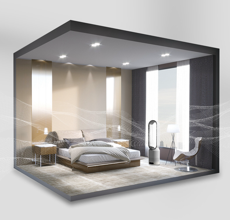 AirPure Enfriador de aire 3 en 1, purificador de aire UV e ionizador