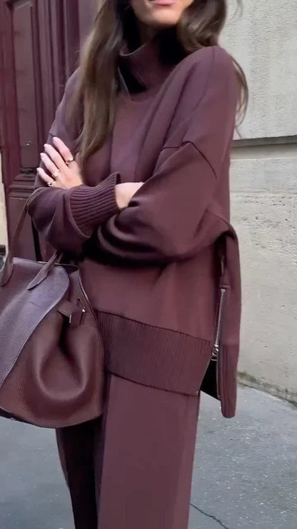 Conjunto de ropa de estar por casa Lina para mujer - conjunto de ropa de estar por casa elegante y de corte holgado