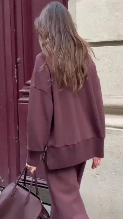 Conjunto de ropa de estar por casa Lina para mujer - conjunto de ropa de estar por casa elegante y de corte holgado