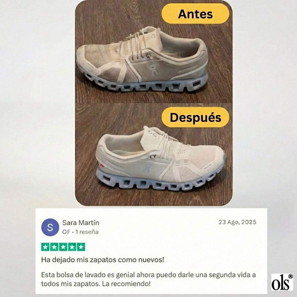 AMOLS® Bolsa de Lavado para Zapatillas