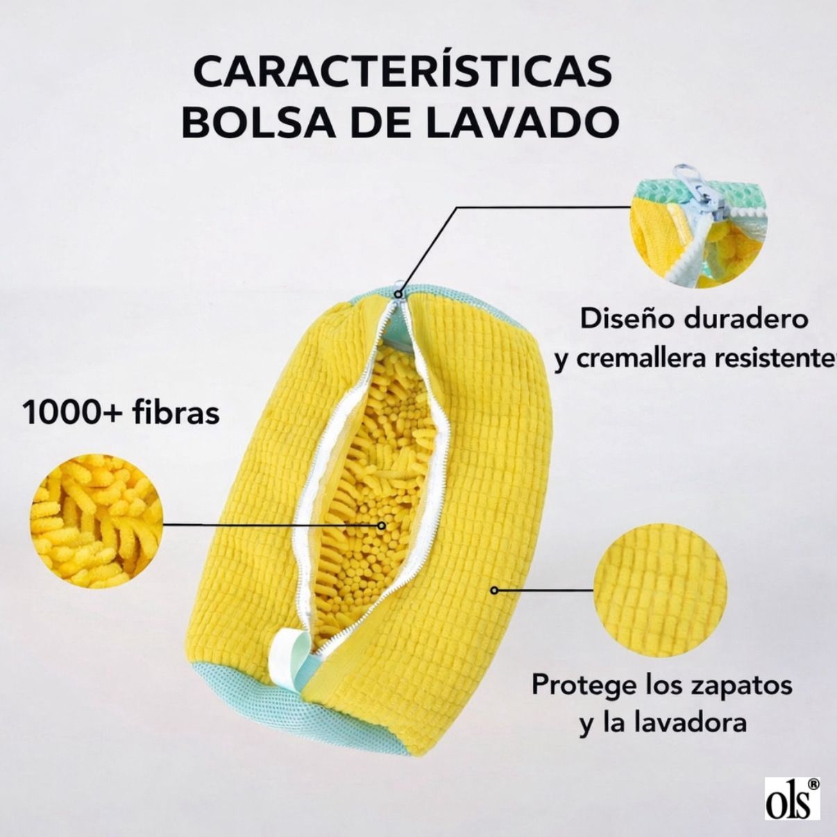 AMOLS® Bolsa de Lavado para Zapatillas